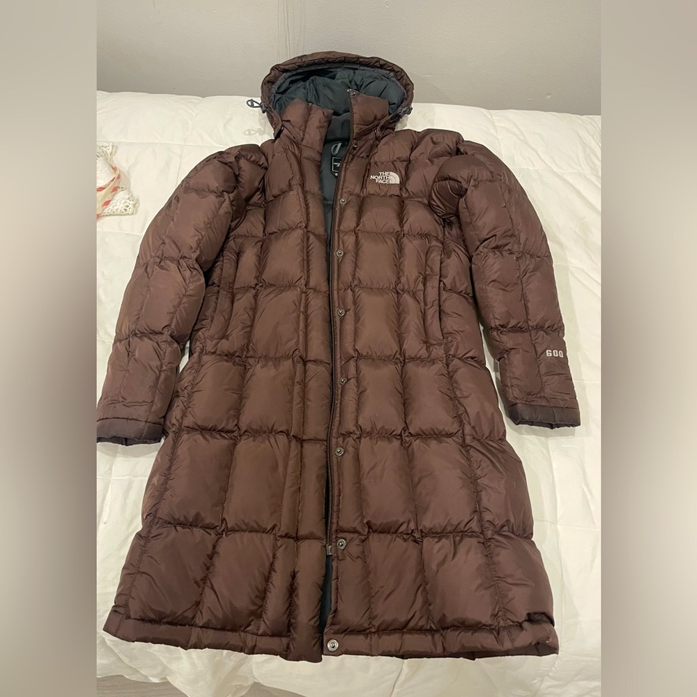 The North Face 600 Arctic Down Black Hooded Quilted Puffer Jacket Coat Parka XS